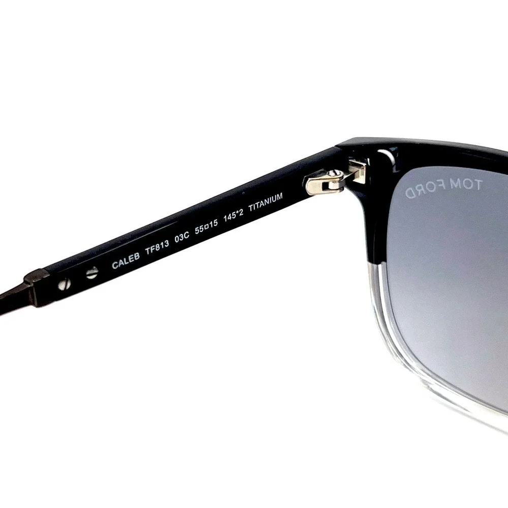 NEW!!! TOM FORD Caleb Sunglasses TF813 03C Titanium Authentic
